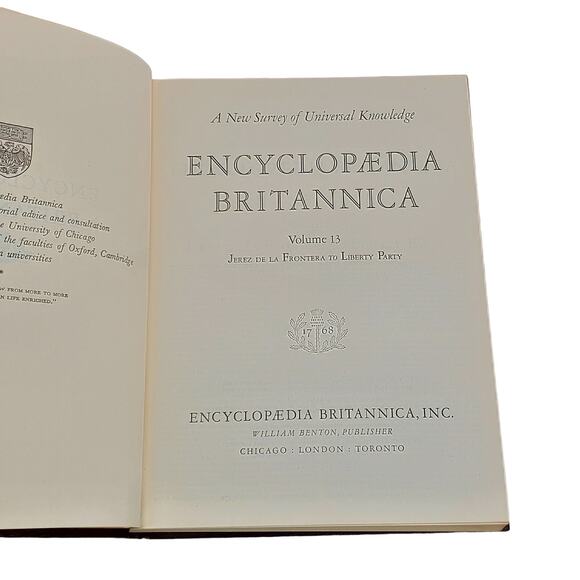 1959 Edition Encyclopedia Britannica Vtg HC Volume 13 JEREZ to LIBE Education - Picture 5 of 12